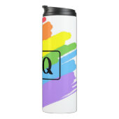 LGBTQ Pinselstriche Rainbow Thermosbecher (Nach rechts gedreht)
