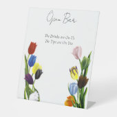 LGBTQ plus Tulips Blume Offene Bar Sockelschild (Vorderseite)