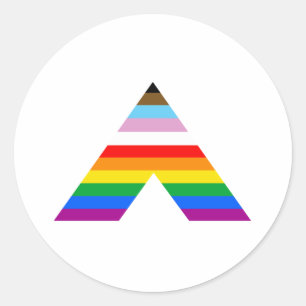 LGBTQ POC-Alligsymbol Runder Aufkleber