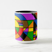 LGBTQ+ POC-Regenbogen-Prix Abstrakt geometrisch Tasse (Zentrum)