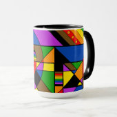 LGBTQ+ POC-Regenbogen-Prix Abstrakt geometrisch Tasse (VorderseiteRechts)
