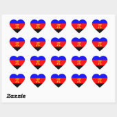LGBTQ Poly Pride Polyamory Pride Flag Herz-Aufkleber (Blatt)