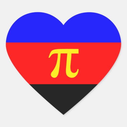 LGBTQ Poly Pride Polyamory Pride Flag Herz-Aufkleber (Vorderseite)