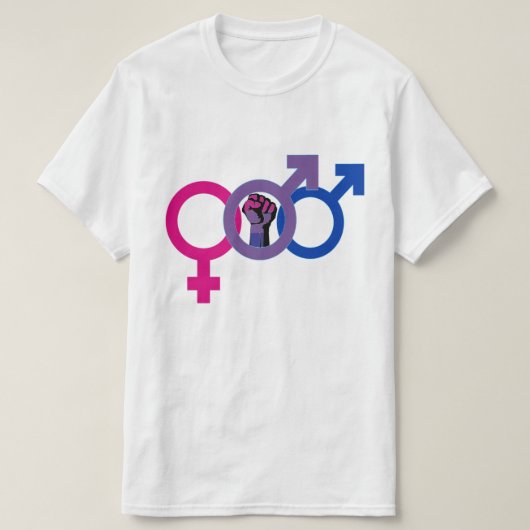 LGBTQ+-Power von Bisexual Man T-Shirt (Design vorne)