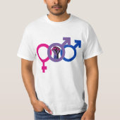 LGBTQ+-Power von Bisexual Man T-Shirt (Vorderseite)