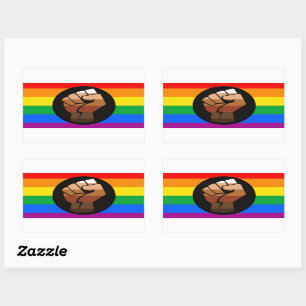 LGBTQ-PREIS (POC-Fistpride) Rechteckiger Aufkleber