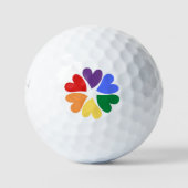LGBTQ PRIDE Circle of Hearts Golf Balls Golfball (Vorderseite)