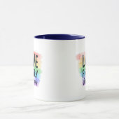 LGBTQ+ Pride Coffee Mug Vibrant Rainbow Love Cup Tasse (Zentrum)