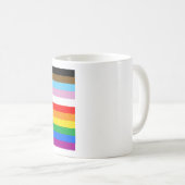LGBTQ+-Pride-Flag mit zwei Geistern Kaffeetasse (VorderseiteRechts)