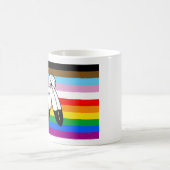 LGBTQ+-Pride-Flag mit zwei Geistern Kaffeetasse (Mittel)