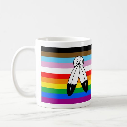LGBTQ+-Pride-Flag mit zwei Geistern Kaffeetasse (Links)
