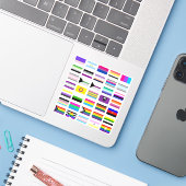 LGBTQ+ Pride Flags Aufkleber (Laptop mit iPhone)