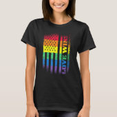 Lgbtq Pride Gay Equality Rainbow American Flag Lov T-Shirt (Vorderseite)