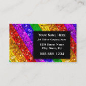 LGBTQ Pride Glitzer Rainbow Make-Up Artist Bling Visitenkarte (Rückseite)