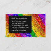 LGBTQ Pride Glitzer Rainbow Make-Up Artist Bling Visitenkarte (Vorderseite)