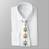 LGBTQ Pride Jewish Star Rainbow Krawatte (Gebunden)