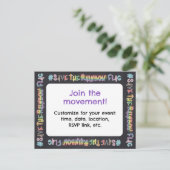 LGBTQ+ Pride Kundgebung Einladung #SaveTheRainbowF Postkarte (Stehend Vorderseite)