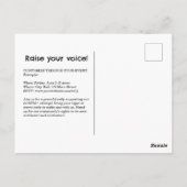 LGBTQ+ Pride Kundgebung Einladung #SaveTheRainbowF Postkarte (Rückseite)