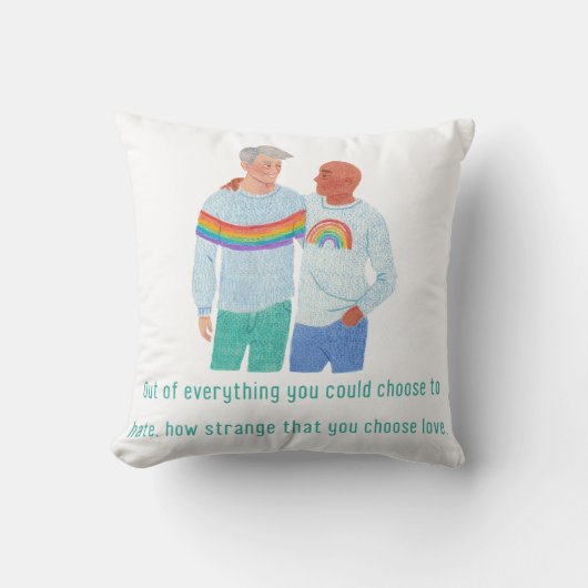 LGBTQ+ Pride-Kunst Kissen (Vorderseite)