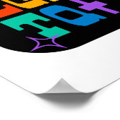 LGBTQ+. PRIDE+LGBT. Rainbow Poster (Ecke)