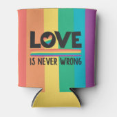 LGBTQ Pride-Liebe ist nie falsch Dosenkühler (Vorderseite)