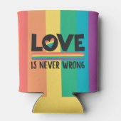 LGBTQ Pride-Liebe ist nie falsch Dosenkühler (Rückseite)