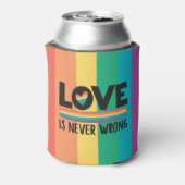 LGBTQ Pride-Liebe ist nie falsch Dosenkühler (Kanne Rückseite)