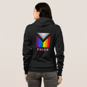 LGBTQ & Pride - Mädchenmode für Regenbogen-Progres Hoodie (Schwarz voll)
