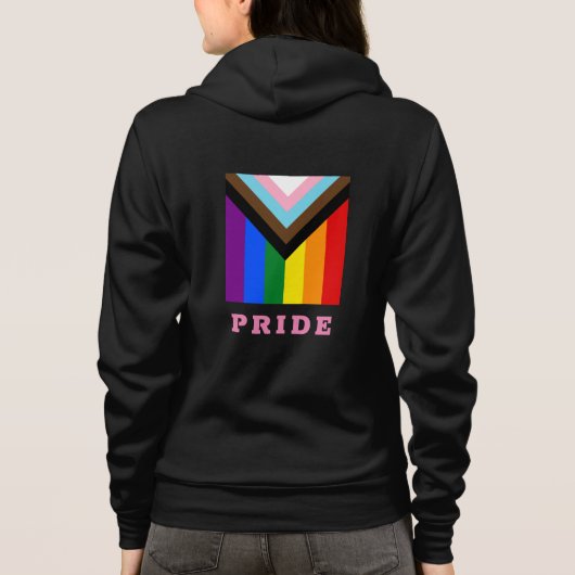LGBTQ & Pride - Mädchenmode für Regenbogen-Progres Hoodie (Rückseite)