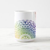 LGBTQ+ Pride Mandala Tasse - Farbdesign mit Symbol (Mittel)
