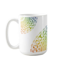 LGBTQ+ Pride Mandala Tasse - Farbdesign mit Symbol