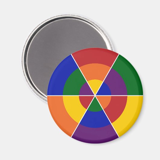 LGBTQ Pride Modern Geometric Rainbow Magnet (Vorderseite/Rückseite)