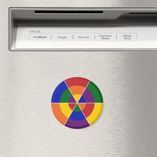 LGBTQ Pride Modern Geometric Rainbow Magnet (In Situ (Geschirrspüler))