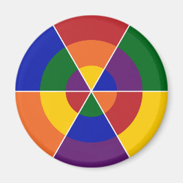 LGBTQ Pride Modern Geometric Rainbow Magnet