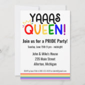 LGBTQ PRIDE Monat Party Einladung (Vorderseite)