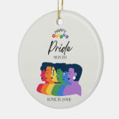 LGBTQ PRIDE Monat Party Keramik Ornament (Links)