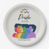 LGBTQ PRIDE Monat Party Pappteller (Vorderseite)