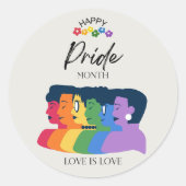 LGBTQ PRIDE Monat Party Runder Aufkleber (Vorderseite)