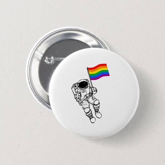 LGBTQ Pride Mondmann Button (Vorne & Hinten)