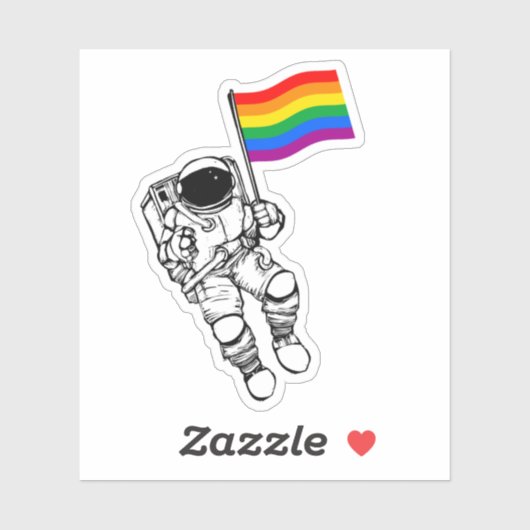 LGBTQ Pride Moonman Aufkleber (Blatt)