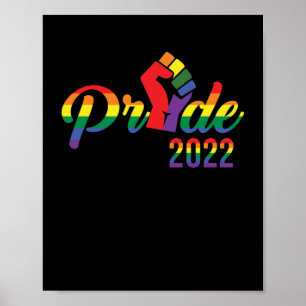 LGBTQ Pride Parade 2022 Regenbogentext Poster