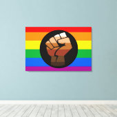 LGBTQ-PRIDE (POC-Fistrate) Leinwanddruck (Insitu (Holzboden))