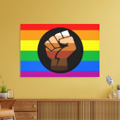 LGBTQ-PRIDE (POC-Fistrate) Leinwanddruck (Insitu (Wohnzimmer))