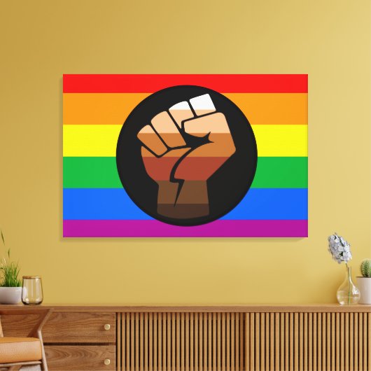 LGBTQ-PRIDE (POC-Fistrate) Leinwanddruck (Insitu (Wohnzimmer))