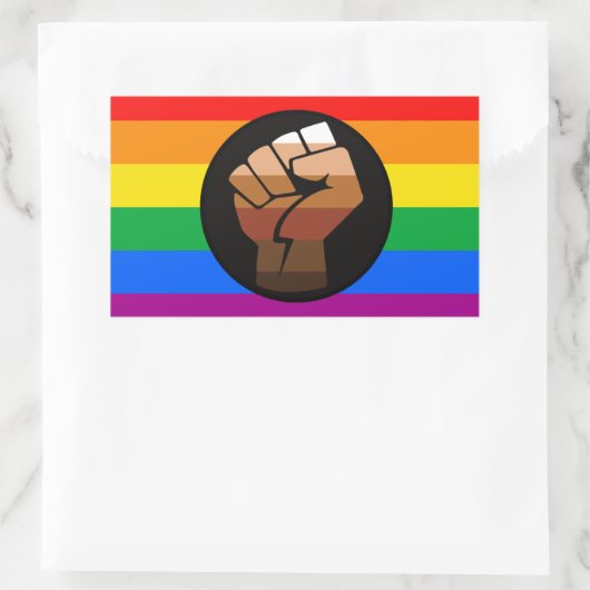 LGBTQ-PRIDE (POC-Fistrate) Rechteckiger Aufkleber (Tasche)