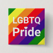 LGBTQ Pride Rainbow 6 Streifen Button (Vorderseite)