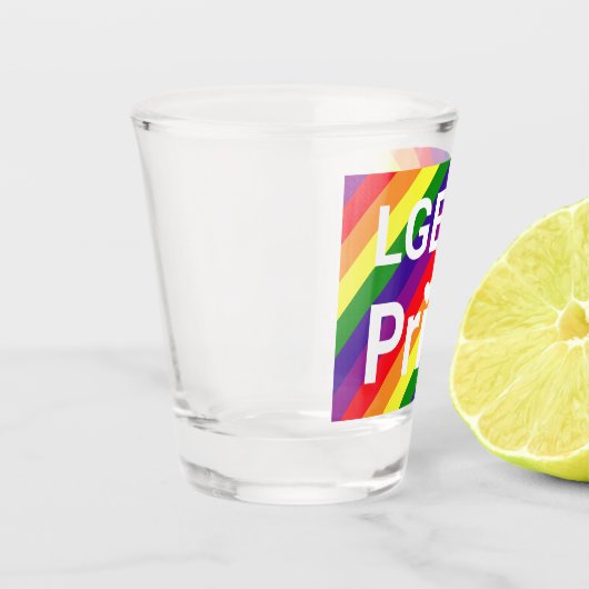 LGBTQ Pride Rainbow 6 Streifen Schnapsglas (Links)