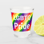 LGBTQ Pride Rainbow 6 Streifen Schnapsglas (Vorderseite)