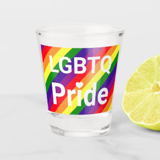 LGBTQ Pride Rainbow 6 Streifen Schnapsglas