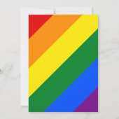 LGBTQ Pride Rainbow Colors Einladung zum Geburtsta (Rückseite)